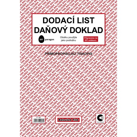 Dodací list - daňový doklad A4 - EET