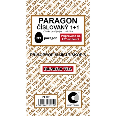 Paragon - číslovaný - EET