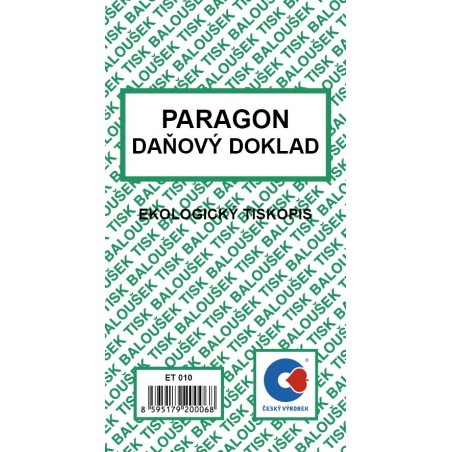 Paragon - daňový  doklad